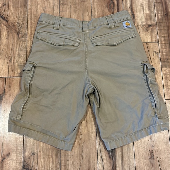 Carhartt Shorts Mens 32 Rugged Flex Relaxed Fit Canvas Cargo Work Wear tan - Picture 9 of 9